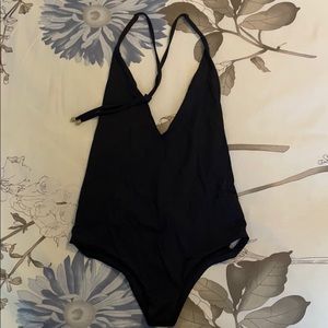 Vitamin A Black Plunging One Piece